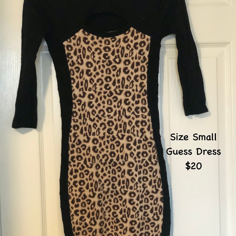 Black and Cheetah Guess Dress